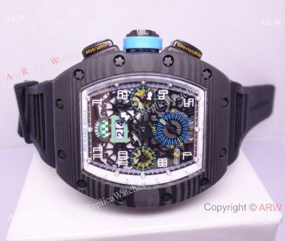 RICHARD MILLE AUTOMATIC BLUE AND BLACK WATCH